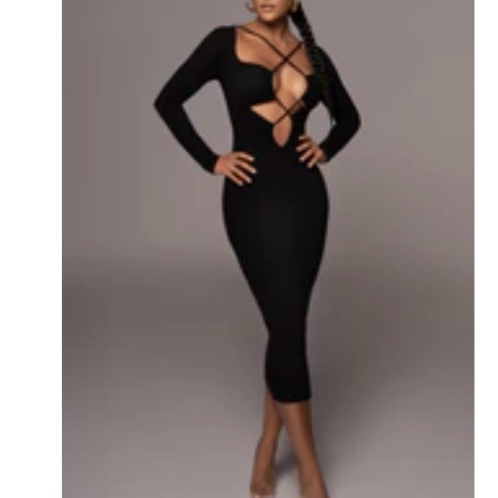 Black maxi dress